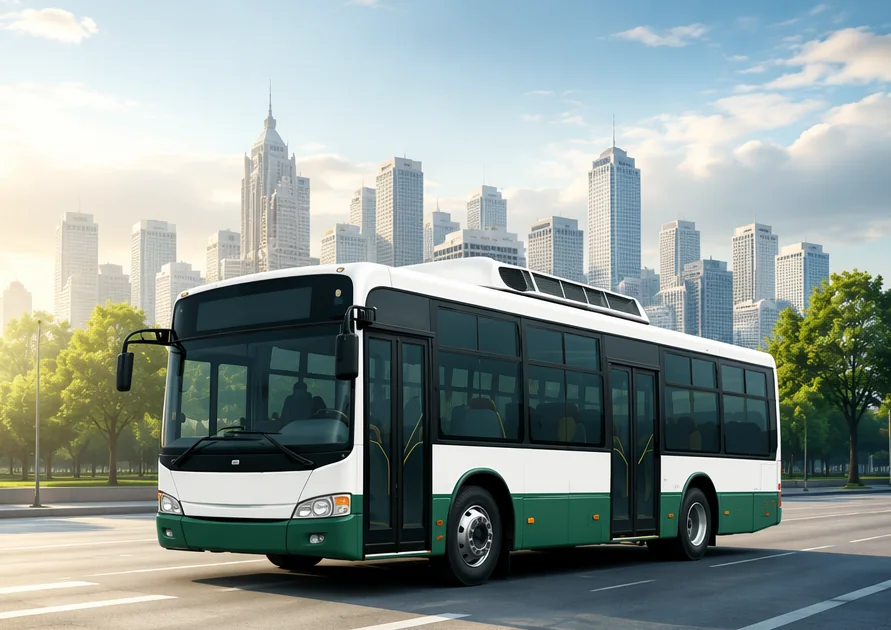 City bus on its route